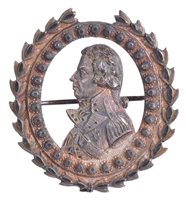 Lot 100 - AN EARLY 19TH-CENTURY CUT-STEEL COMMEMORATIVE...