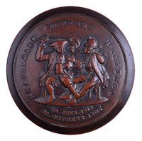 Lot 104 - A COMMEMORATIVE TRAFALGAR/WATERLOO PRESSED...