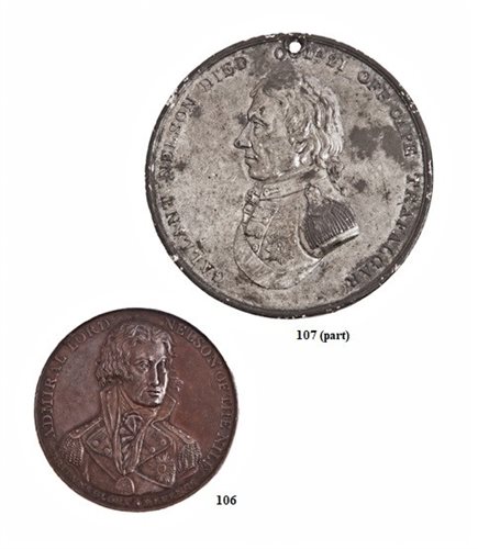Lot 106 - A BRONZE MEDALLION COMMEMORATING THE BATTLE OF...