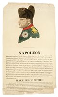 Lot 115 - 'NAPOLEON': A SATIRICAL BROADSIDE, CIRCA...