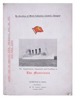 Lot 173 - A RARE COPY OF THE R.M.S. MAURETANIA BREAKERS...