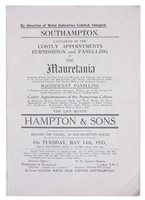 Lot 173 - A RARE COPY OF THE R.M.S. MAURETANIA BREAKERS...