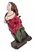Lot 216 - A MERCHANT FIGUREHEAD, CIRCA 1860<br/>carved as a...