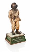 Lot 221 - A PAINTED ALLOY ADVERTISING FIGURE FOR SIEBE,...