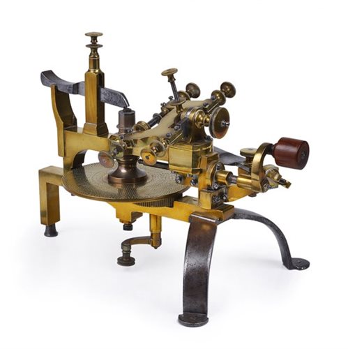 Lot 234 - A 19TH-CENTURY GEAR WHEEL CUTTING...