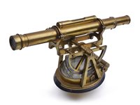 Lot 329 - A BRASS THEODOLITE BY THOMAS RUBERGALL,...