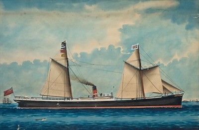Lot 11 - Anthonio Luzzo (1855-1907)<br/>A starboard view of...