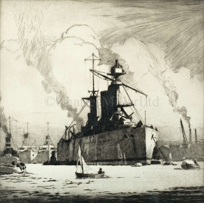 Lot 15 - Norman Wilkinson (1878-1971)<br/>An etching of...