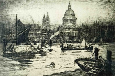 Lot 16 - English School (c.1930)<br/>A view of St. Paul's...