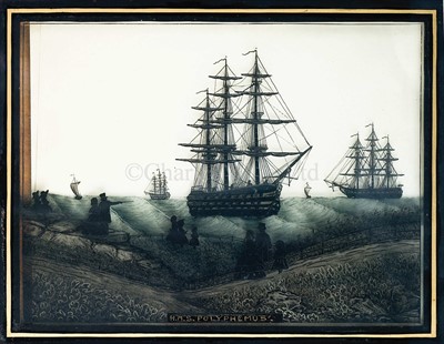 Lot 17 - A pair of 19th century glass silhouette...