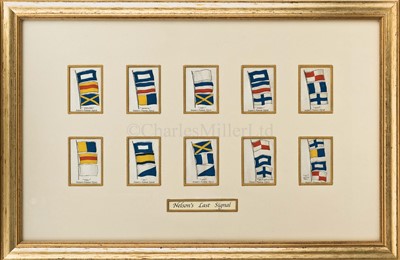 Lot 26 - A Trafalgar centenary edition of painted silk...