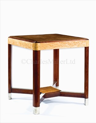 Lot 50 - A burr walnut and teak lounge table from...