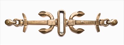 Lot 59 - A late 19th century cast brass tiller yoke<br/>in...