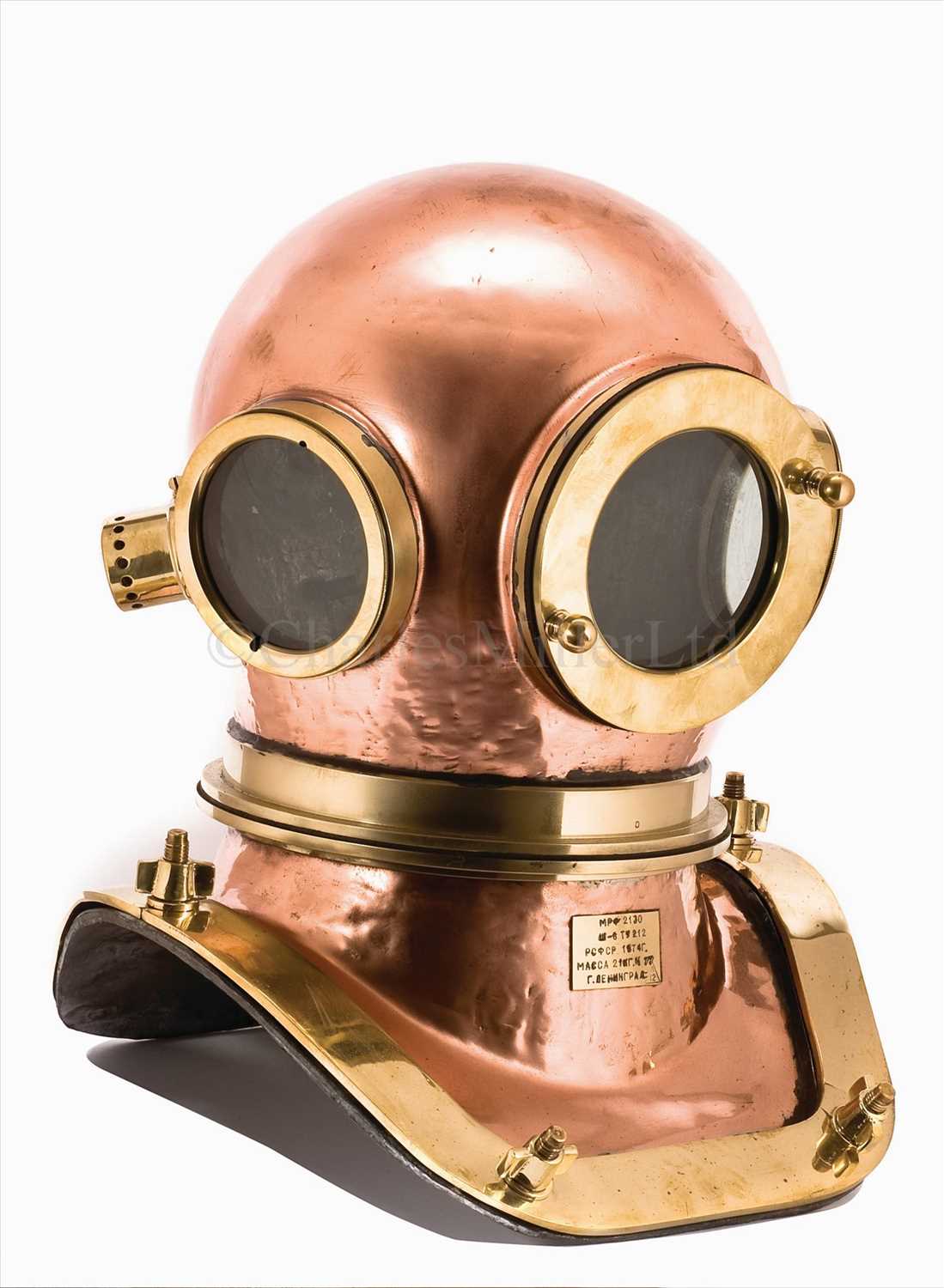 Lot 60 - A polished copper and brass 6-bolt Russian...