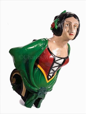 Lot 61 - A small Irish figurehead, circa 1840<br/>depicting...