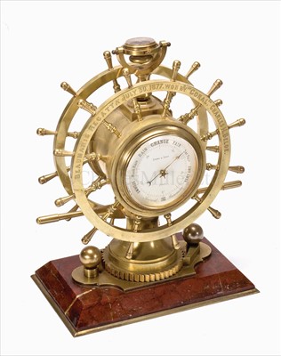 Lot 66 - A fine marine-themed trophy presentation clock...