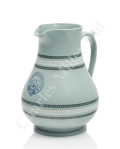 Lot 84 - AN 1875 BRITISH ARCTIC EXPEDITION STONEWARE BEER JUG