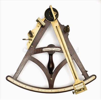 Lot 77 - A rare 13½in. radius v-framed mahogany vernier...