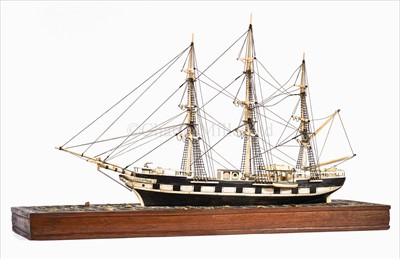 Lot 79 - A restored 19th century sailor's waterline...