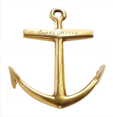 Lot 53 - A GOLD ANCHOR PENDANT COMMEMORATING THE...