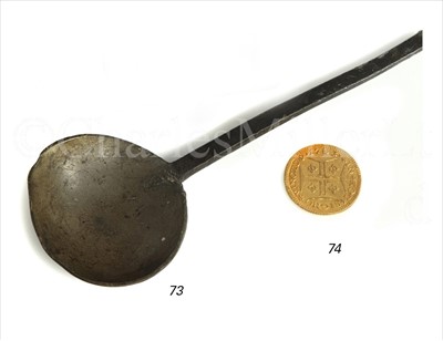 Lot 74 - A PORTUGUESE 4000 REIS GOLD COIN RECOVERED...