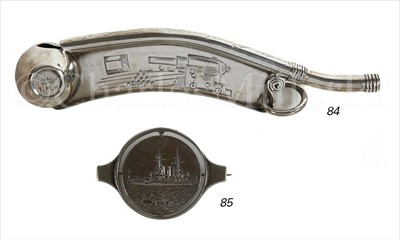 Lot 84 - A 19TH-CENTURY SILVER BOATSWAIN'S PIPE<br/>the...