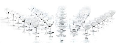 Lot 162 - R.M.S. QUEEN MARY: SIX WAVE-PATTERN WINE...
