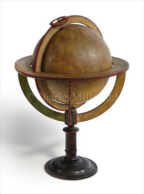 Lot 175 - A RARE 12IN. TERRESTRIAL GLOBE BY BASTIEN /...