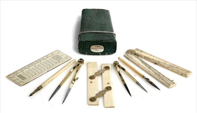 Lot 211 - AN EARLY 19TH-CENTURY POCKET DRAWING SET BY...