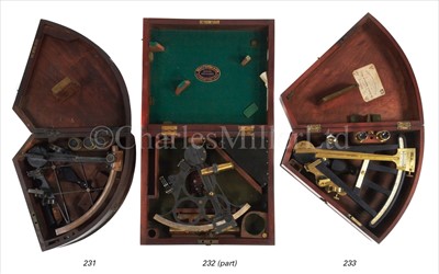 Lot 231 - A 19TH-CENTURY 7½IN. RADIUS VERNIER SEXTANT BY...