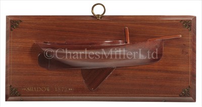 Lot 269 - A HALF-BLOCK MODEL OF THE SAILING YACHT...
