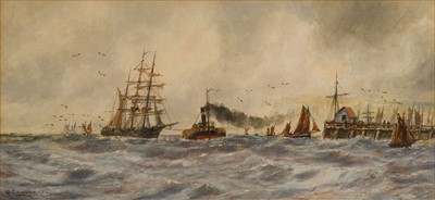 Lot 1 - WALTER CANNON (BRITISH, C.1900)<br/>A merchantman...