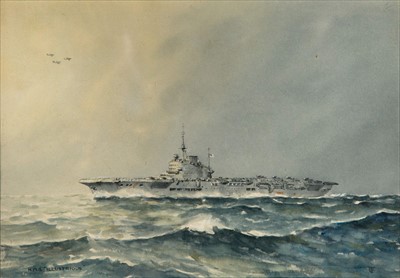 Lot 12 - CHARLES E. TURNER (BRITISH, 1883-1965)<br/>H.M.S....