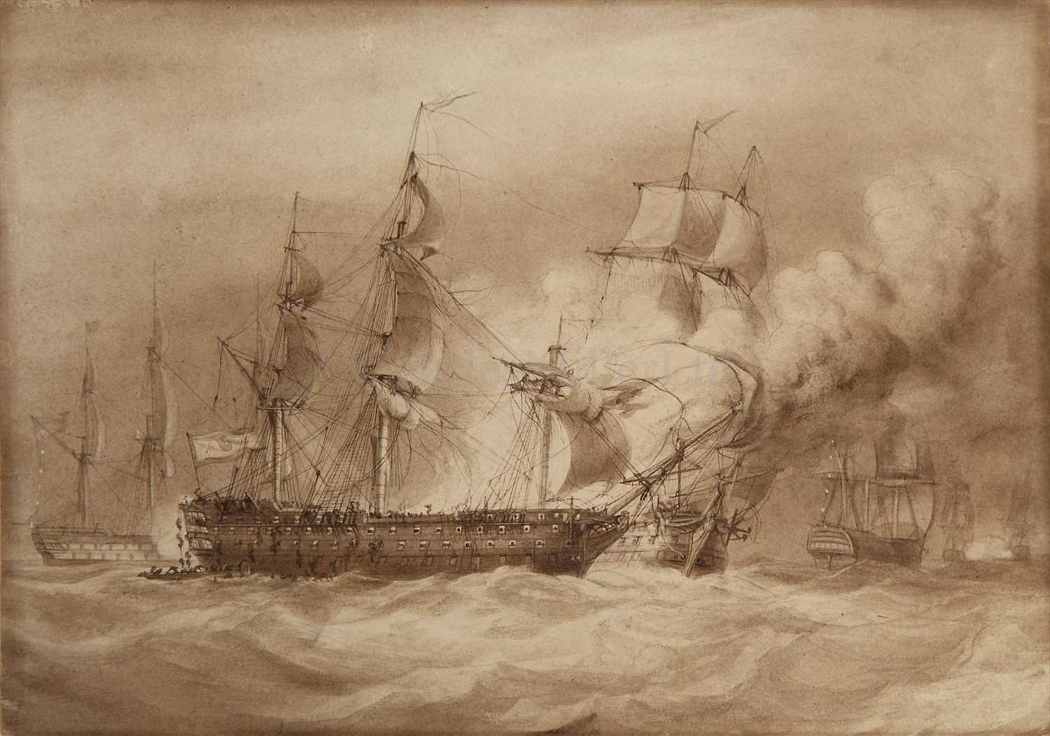 Lot 27 - ATTRIBUTED TO NICHOLAS POCOCK (1740-1821)<br/>Sir...