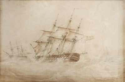 Lot 27 - ATTRIBUTED TO NICHOLAS POCOCK (1740-1821)<br/>Sir...