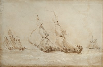 Lot 27 - ATTRIBUTED TO NICHOLAS POCOCK (1740-1821)<br/>Sir...