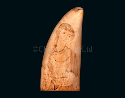 Lot 164 - A 19TH-CENTURY SAILOR'S SCRIMSHAW-DECORATED...
