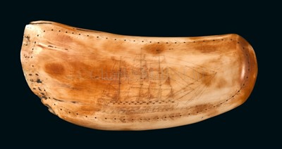 Lot 170 - A 19TH-CENTURY SAILORWORK SCRIMSHAW-DECORATED...