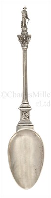 Lot 86 - A RARE COMMEMORATIVE SILVER DESSERT SPOON<br/>the...