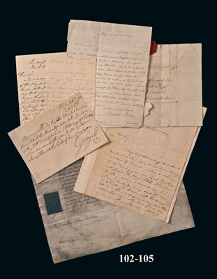 Lot 102 - AN AUTOGRAPH NOTE FROM KING GEORGE III ON...