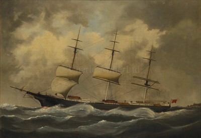 Lot 5 - G. WATERS (19TH CENTURY)<br/><br/>A full-rigged...