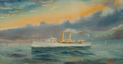 Lot 22 - J. CLUETT, 20th Century <br/><br/>H.M.S. Sybille...