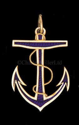 Lot 49 - A GOLD AND ENAMEL BROOCH COMMEMORATING THE...