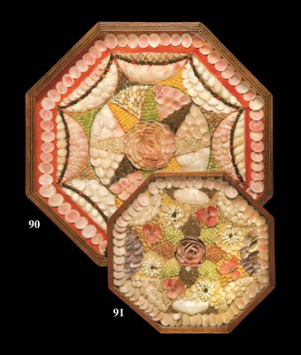 Lot 90 - A RESTORED BERMUDAN SHELLWORK VALENTINE<br/><br/>of...