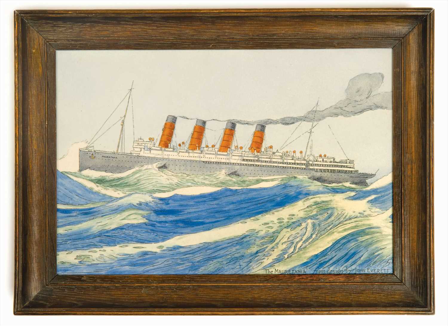 Lot 107 - R.M.S. MAURETANIA: A ROYAL DOULTON TILE PANEL,...