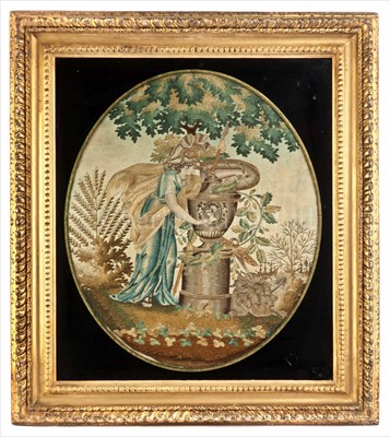 Lot 22 - A FINE EARLY 19TH-CENTURY COMMEMORATIVE SILK...