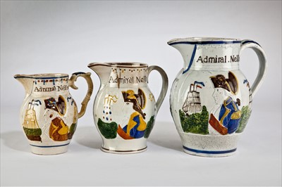 Lot 28 - A SET OF THREE 19TH-CENTURY ADMIRAL NELSON AND...