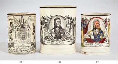 Lot 30 - AN EARLY 19TH-CENTURY COMMEMORATIVE CREAMWARE...