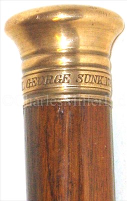 Lot 53 - A WALKING STICK MADE OF TIMBER RECOVERED FROM...