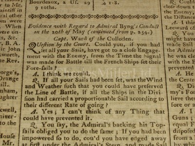 Lot 26 - THE EXECUTION OF ADMIRAL BYNG<br/>with an eye...